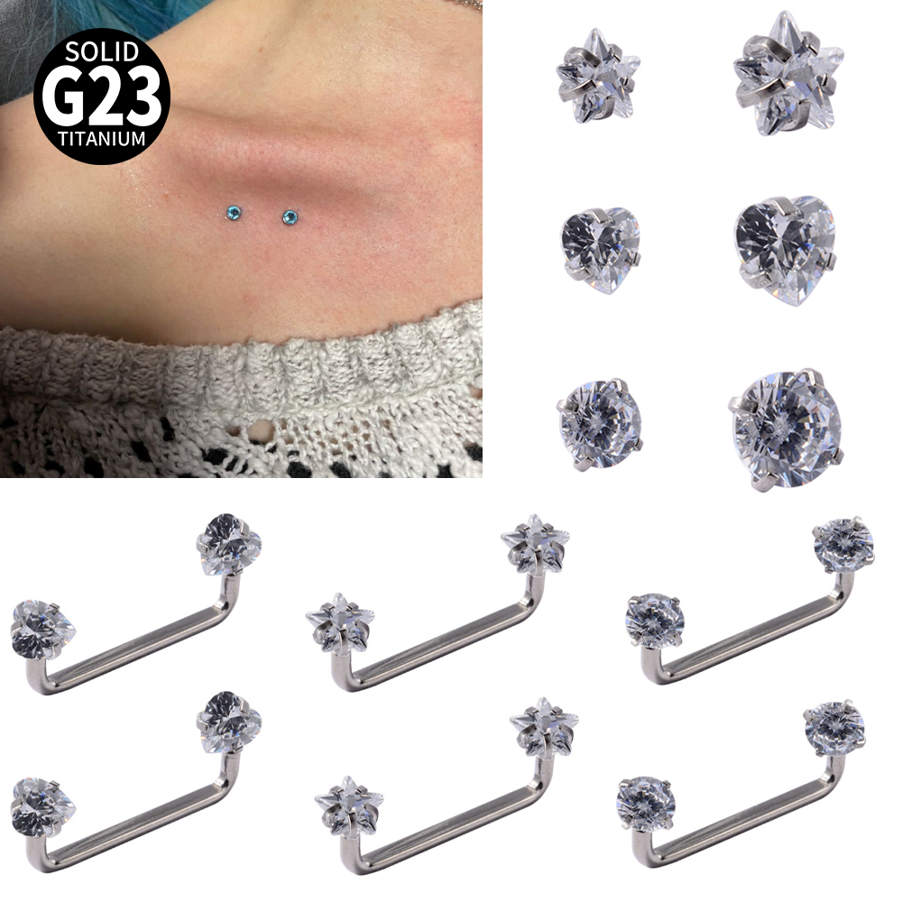 Body Jewelry Implants - 3-1 Uds. Barras de perforación de