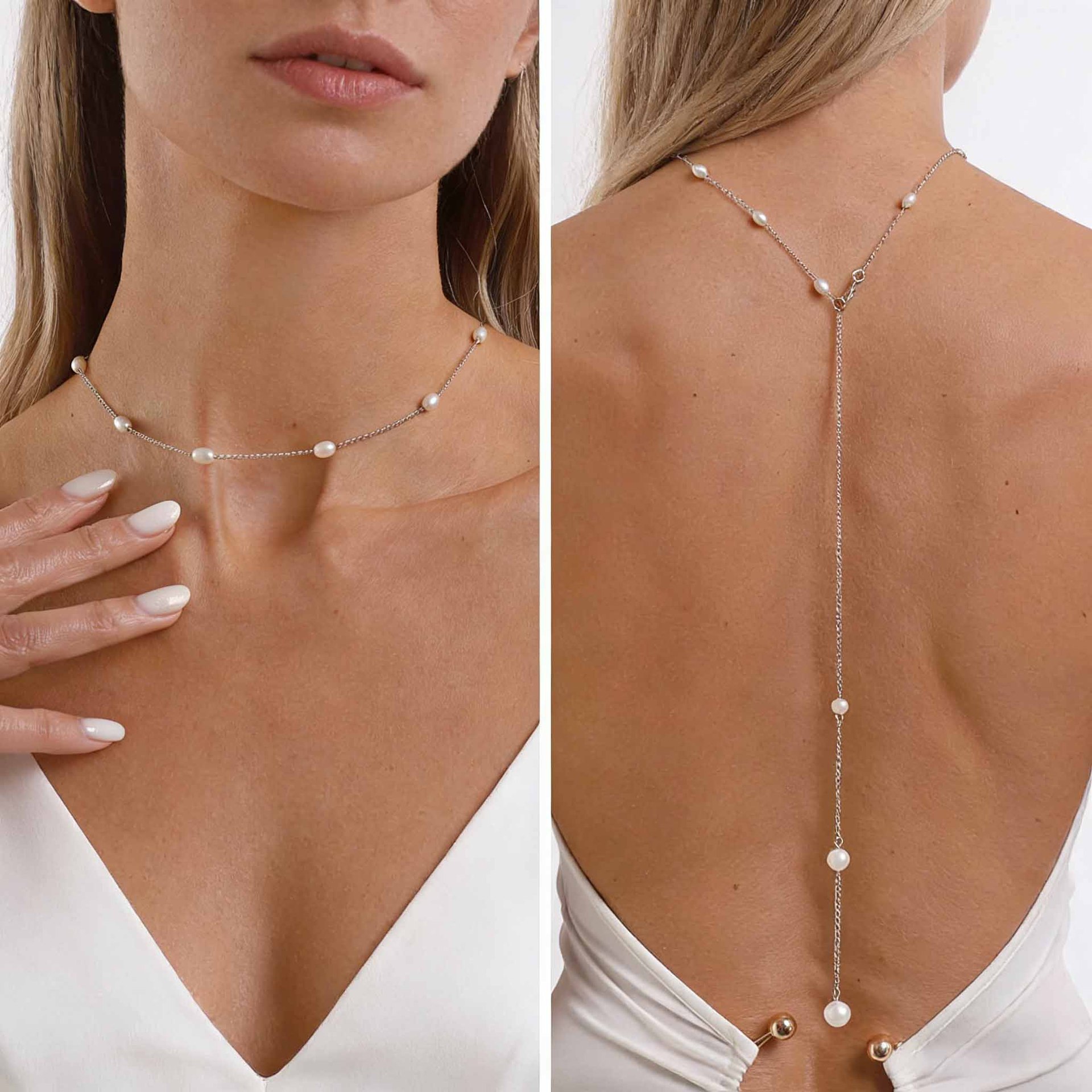 Body Jewelry For Backless Dress - Elegante collar de espalda descubierta con