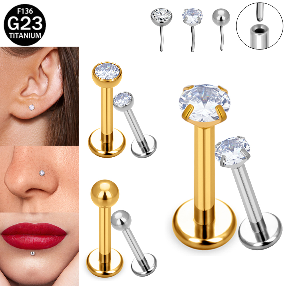 Body Jewelry Implants - Pendientes de Titanio Hipoalergénico Grado Implante