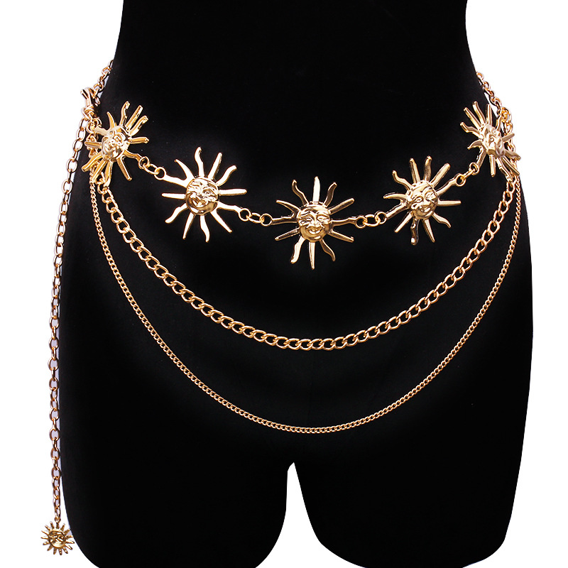 Body Jewelry Goth - Cinturones de cintura de Metal con