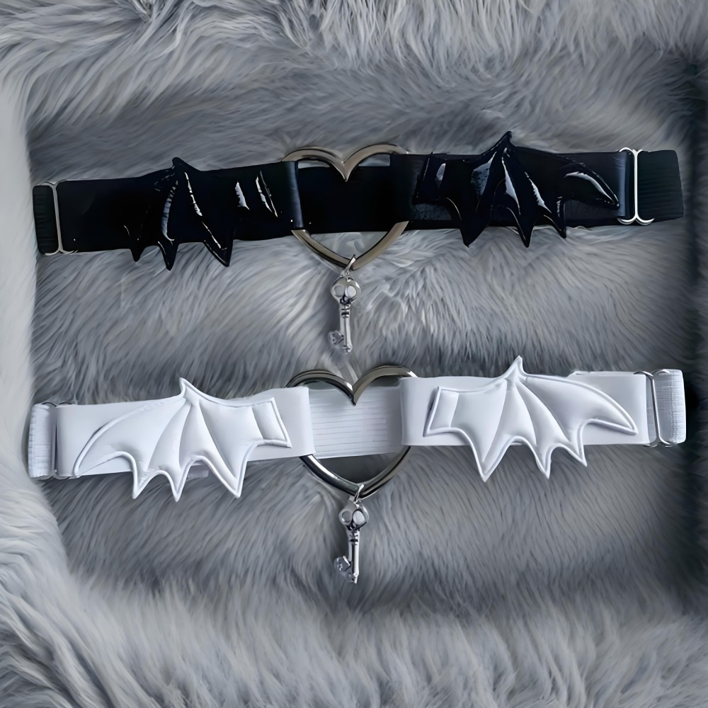 Body Jewelry Goth - Liga gótica Harajuku con ala de