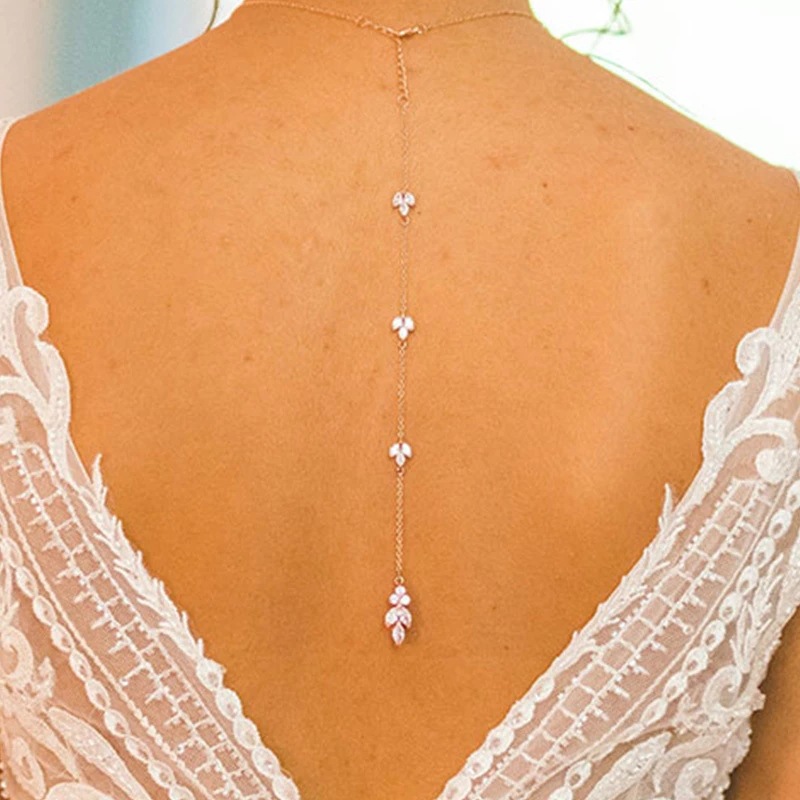 Body Jewelry For Backless Dress - Collar de espalda para mujer, colgante
