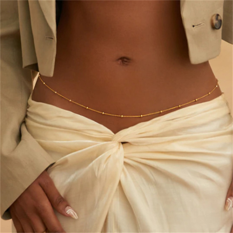 Cadenas simples para el vientr - Body Jewelry Gold reseña y precio