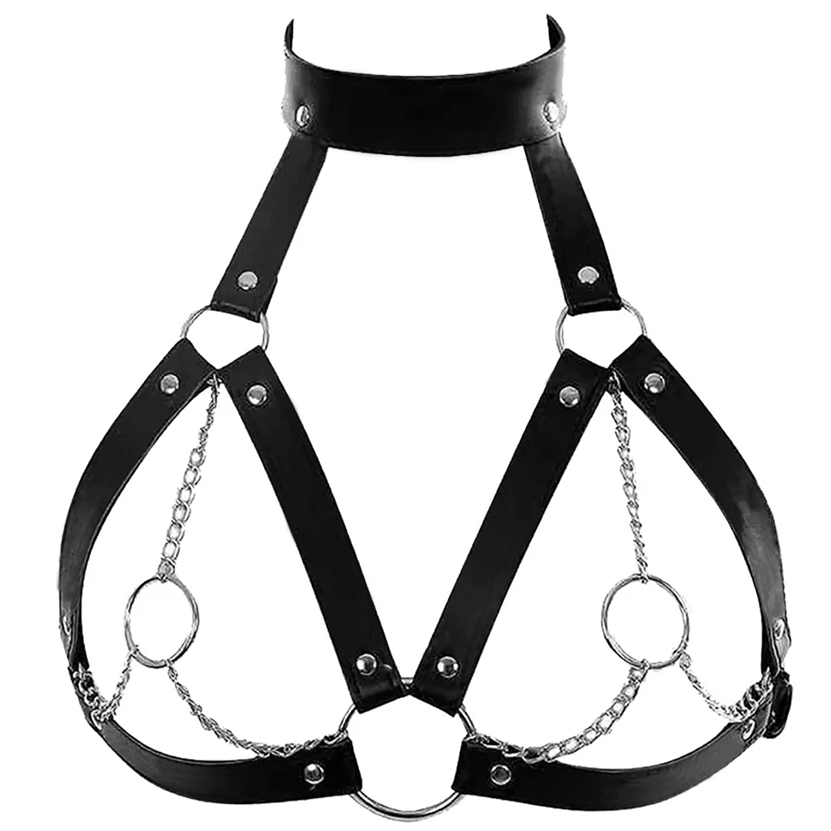 Arnés de cuero para mujer, cin - Body Jewelry Goth reseña y precio