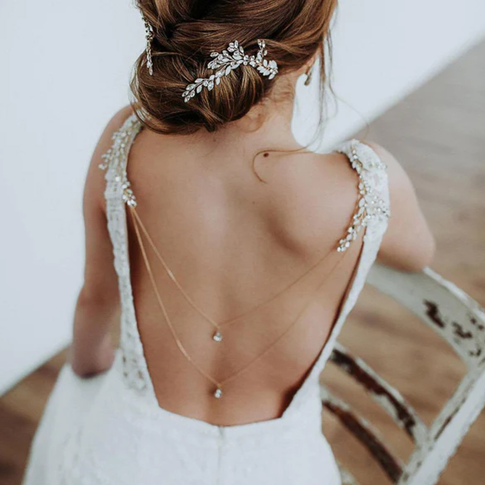 Collar con colgante de borla d - Body Jewelry For Backless Dress reseña y precio