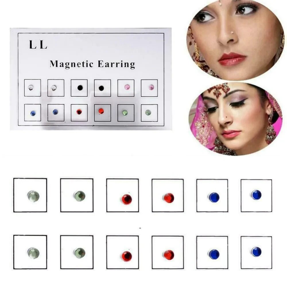 12 uds/tarjeta tramposo falso  - Body Jewelry Cartilage Earrings reseña y precio