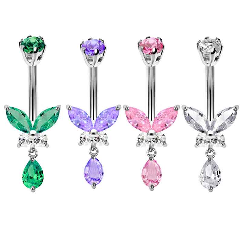 Anillos de ombligo de mariposa - Body Jewelry Co reseña y precio