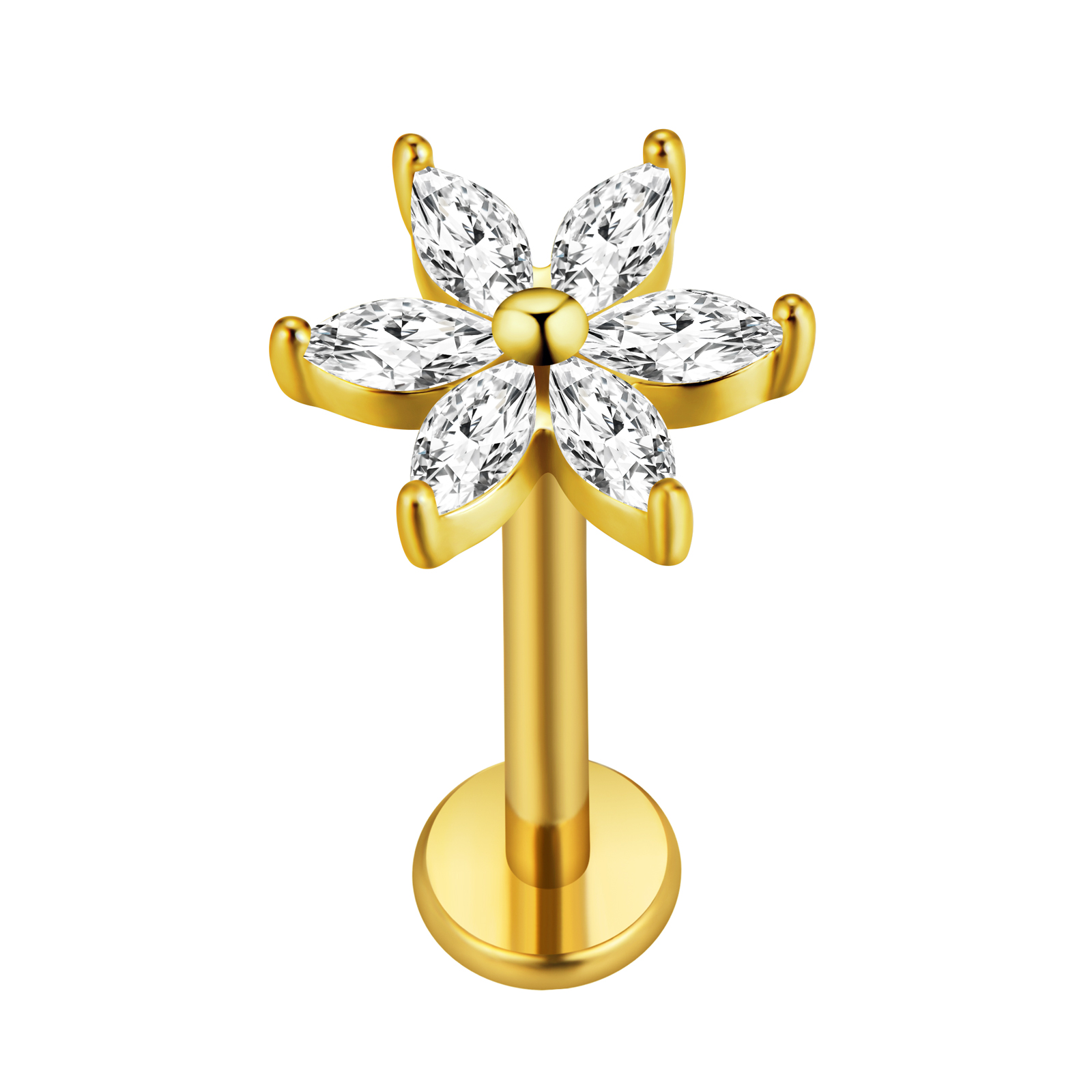 Piercing Labret de hoja de arc - Body Jewelry Cartilage Earrings reseña y precio