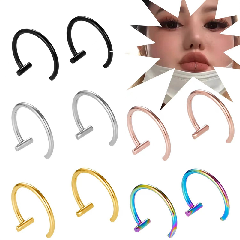 Pendientes de aro abierto de a - Body Jewelry Cartilage Earrings reseña y precio