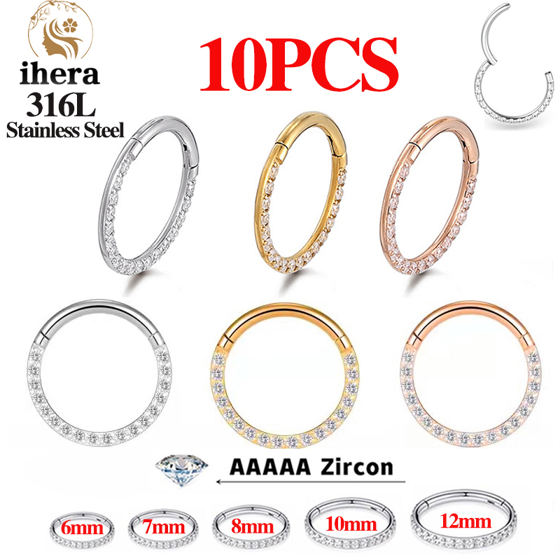 1/10PCS Anillos de Nariz de Ac - Body Jewelry Cartilage Earrings reseña y precio