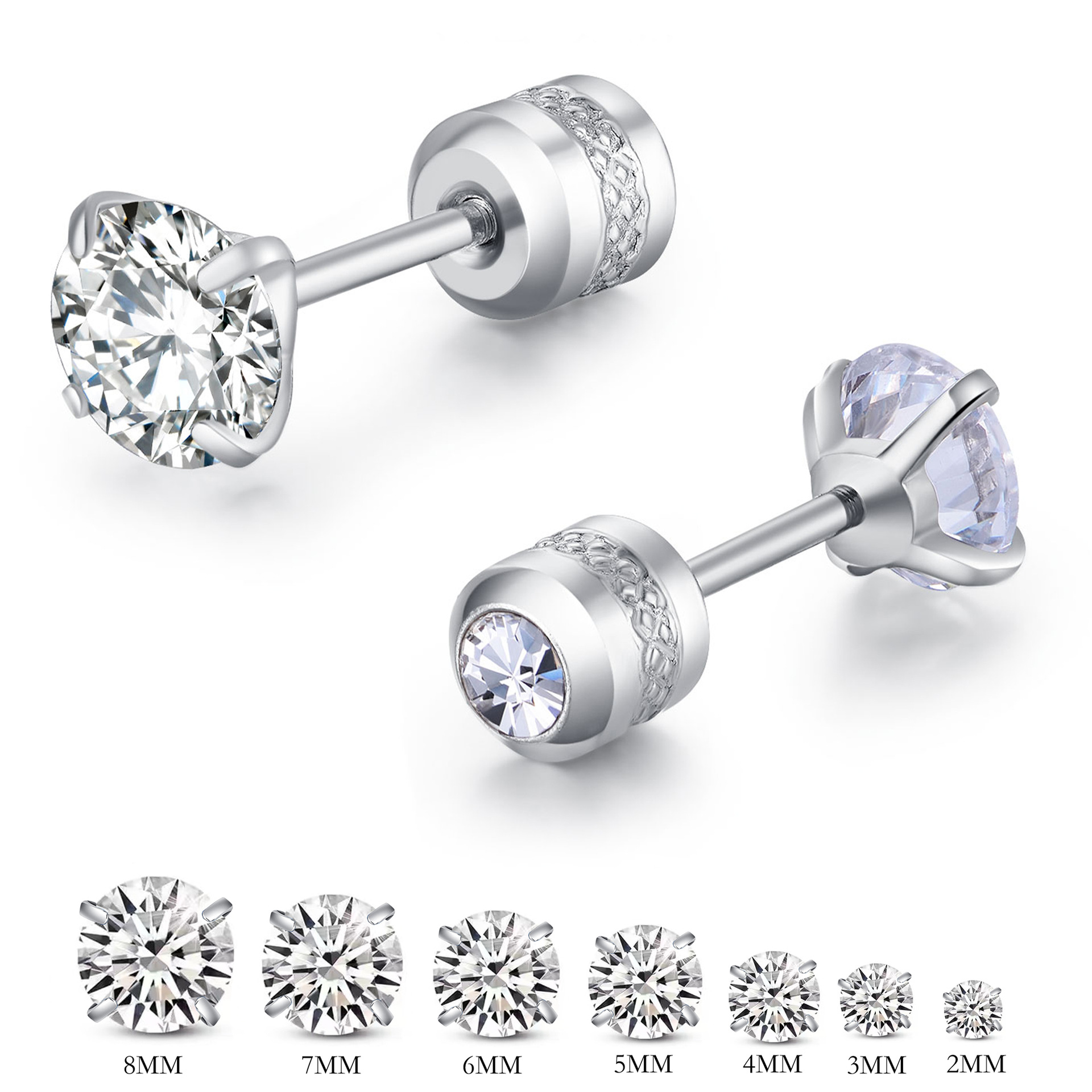 2 piezas de acero inoxidable M - Body Jewelry Cartilage Earrings reseña y precio